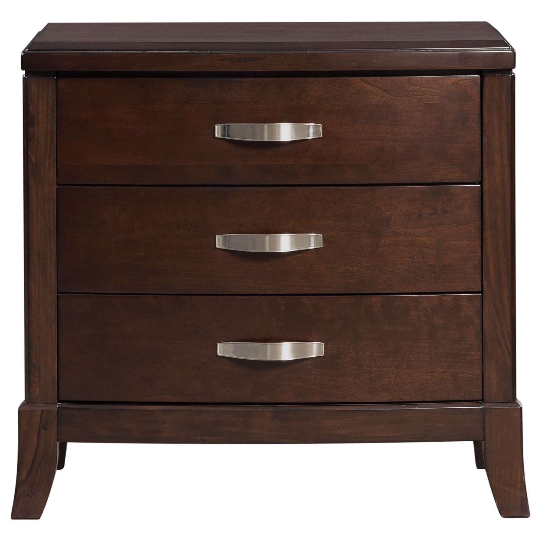 Elements International Delaney DL650NS 3 Drawer Nightstand with USB Ports Household Furniture